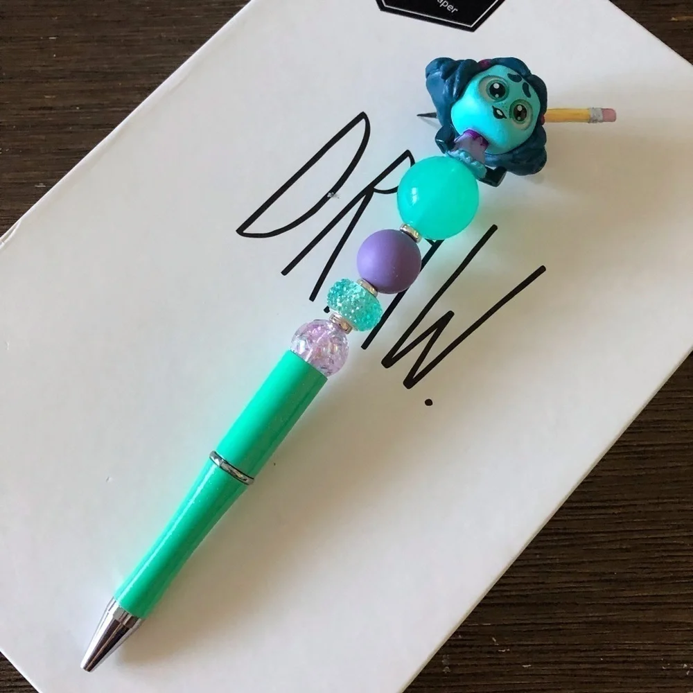 Disney Doorables: Inside Out: Envy handmade beaded pen